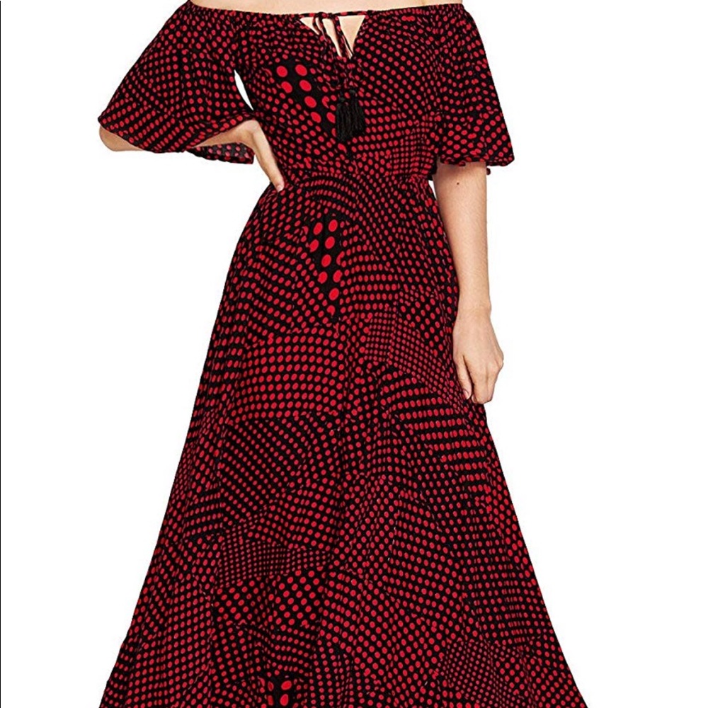 Boho off the shoulder maxi dress